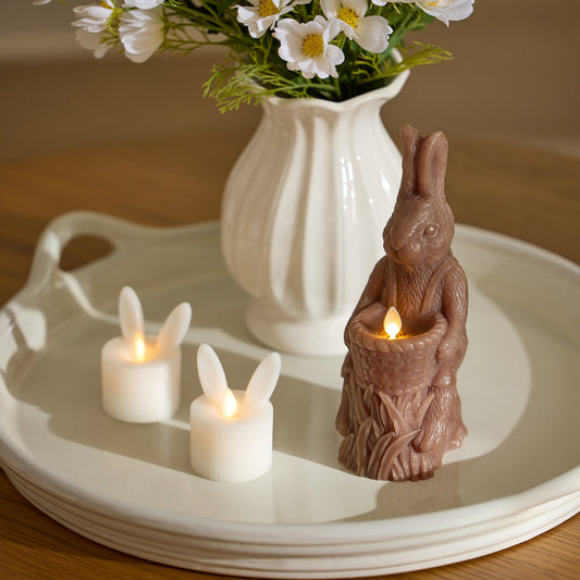 Chocolate Flameless Candle Rabbit