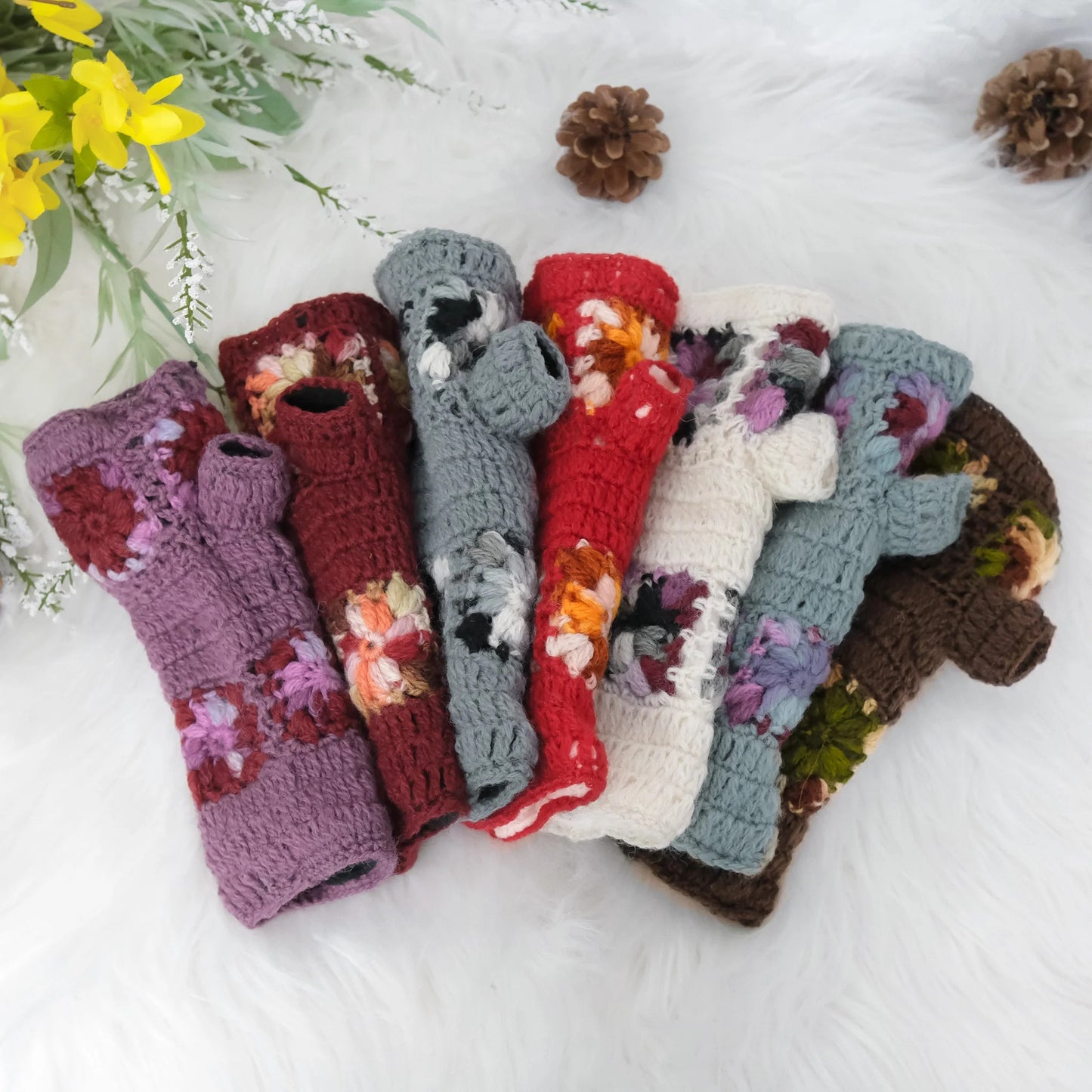 ⚡Flash Sale⚡Hand Knitted Crochet Fingerless Gloves