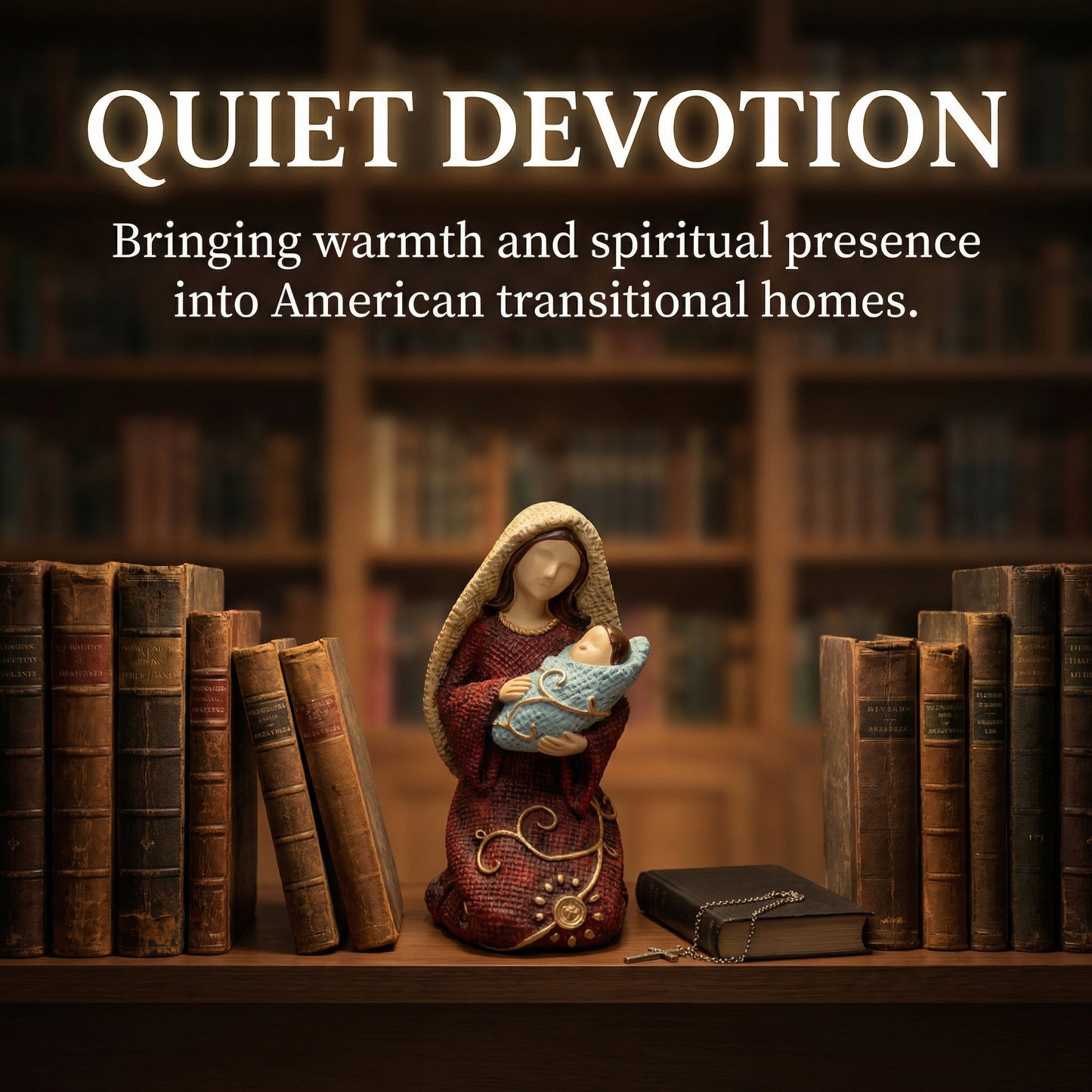 Handcrafted Virgin Mary & Baby Jesus Figurine – Religious Home Décor for Prayer Corner, Shelf & Gift Giving