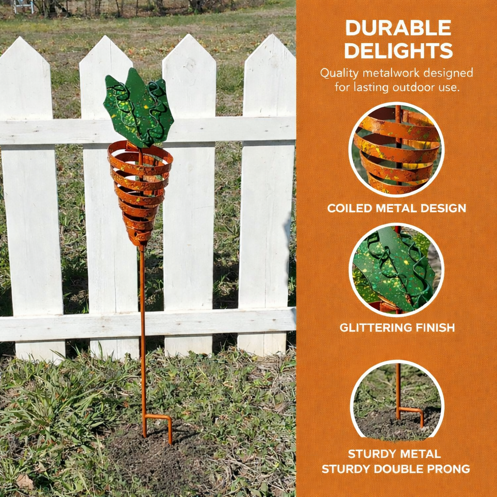 Easter Garden Carrot  Stake for Outdoor Lawn, Planter & Flower Bed Decoration