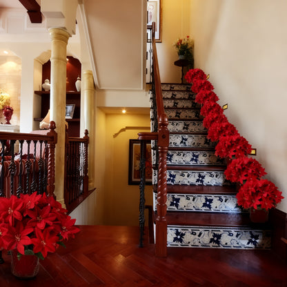 🎄2025 Christmas On Sale✨Poinsettias Artificial Christmas Flowers Indoor Outdoor Decor