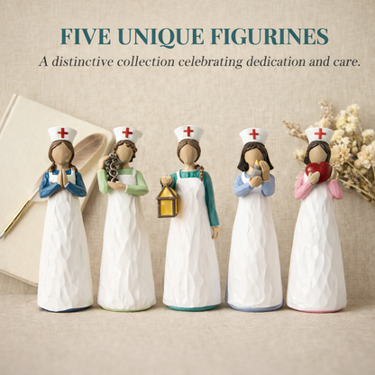 Hand-Painted Resin Angel Nurse Statue – Inspirational Nurse Figurine for Appreciation, Care & Hope