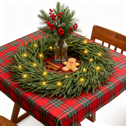 🎄Early Christmas Sale🔥Lighted Norfolk Pine Wreath