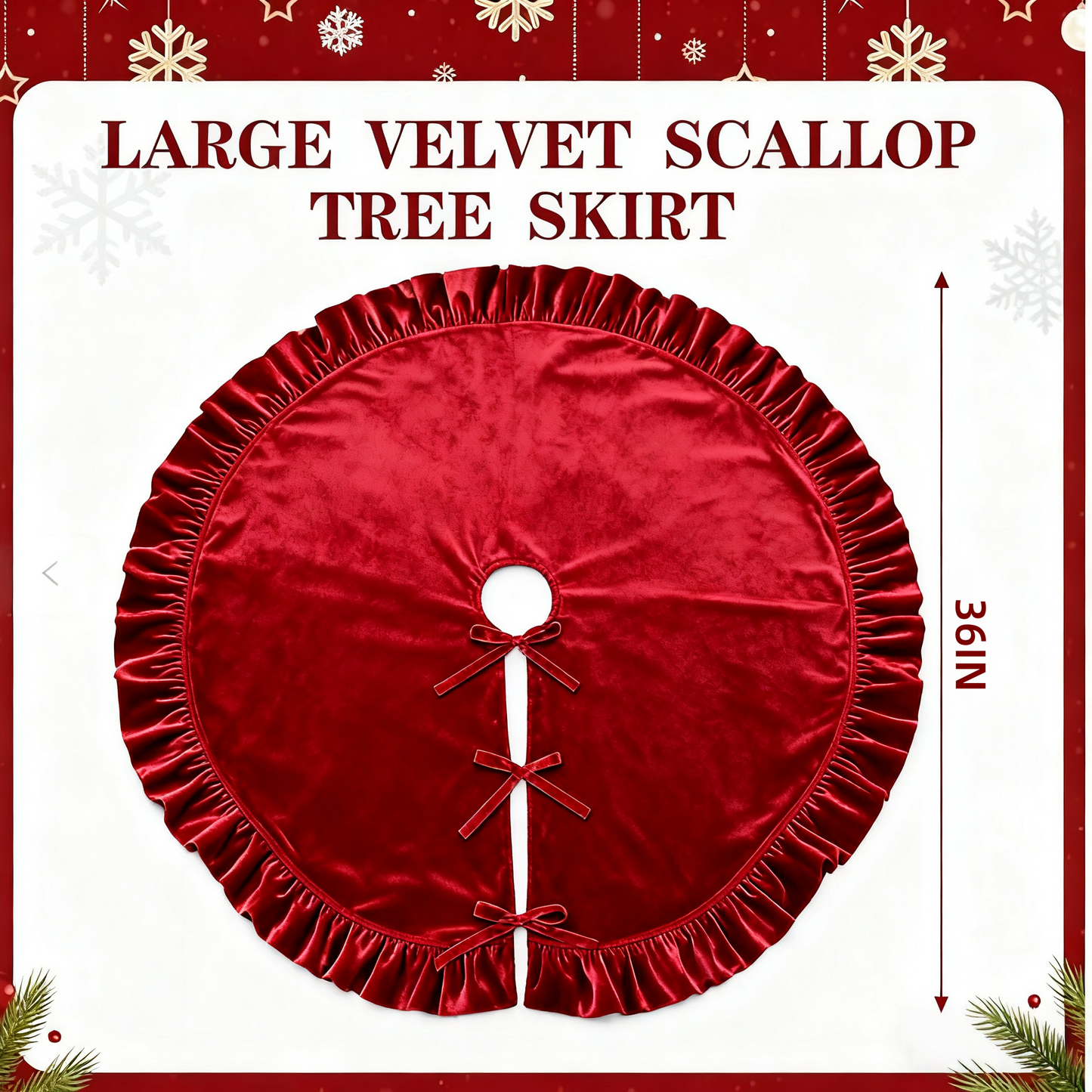 🎄2025 Christmas On Sale✨Velvet Christmas Tree Skirt