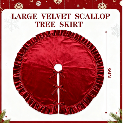 🎄2025 Christmas On Sale✨Velvet Christmas Tree Skirt