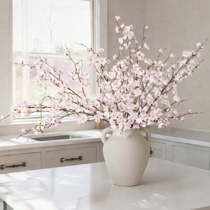 5 Stems Artificial Cherry Blossom Branches Spring Indoor Decoration