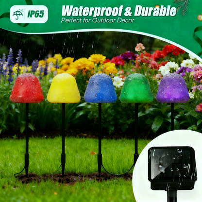 🎄2025 Christmas On Sale🍬5 Pack Christmas Sugared Gumdrop Pathway Solar Lights