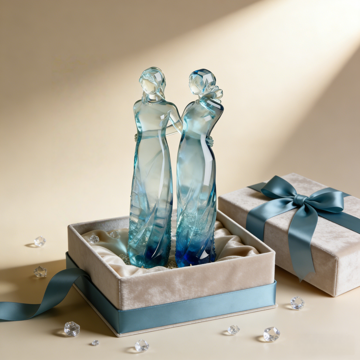 Celebrates Friendships Sea Glass Sisters Sculpture