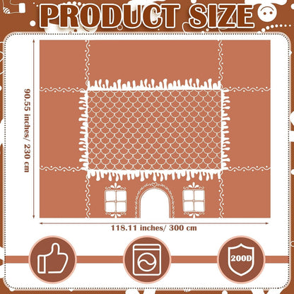 🎄2025 Christmas On Sale✨Christmas Gingerbread Playhouse Table Cover