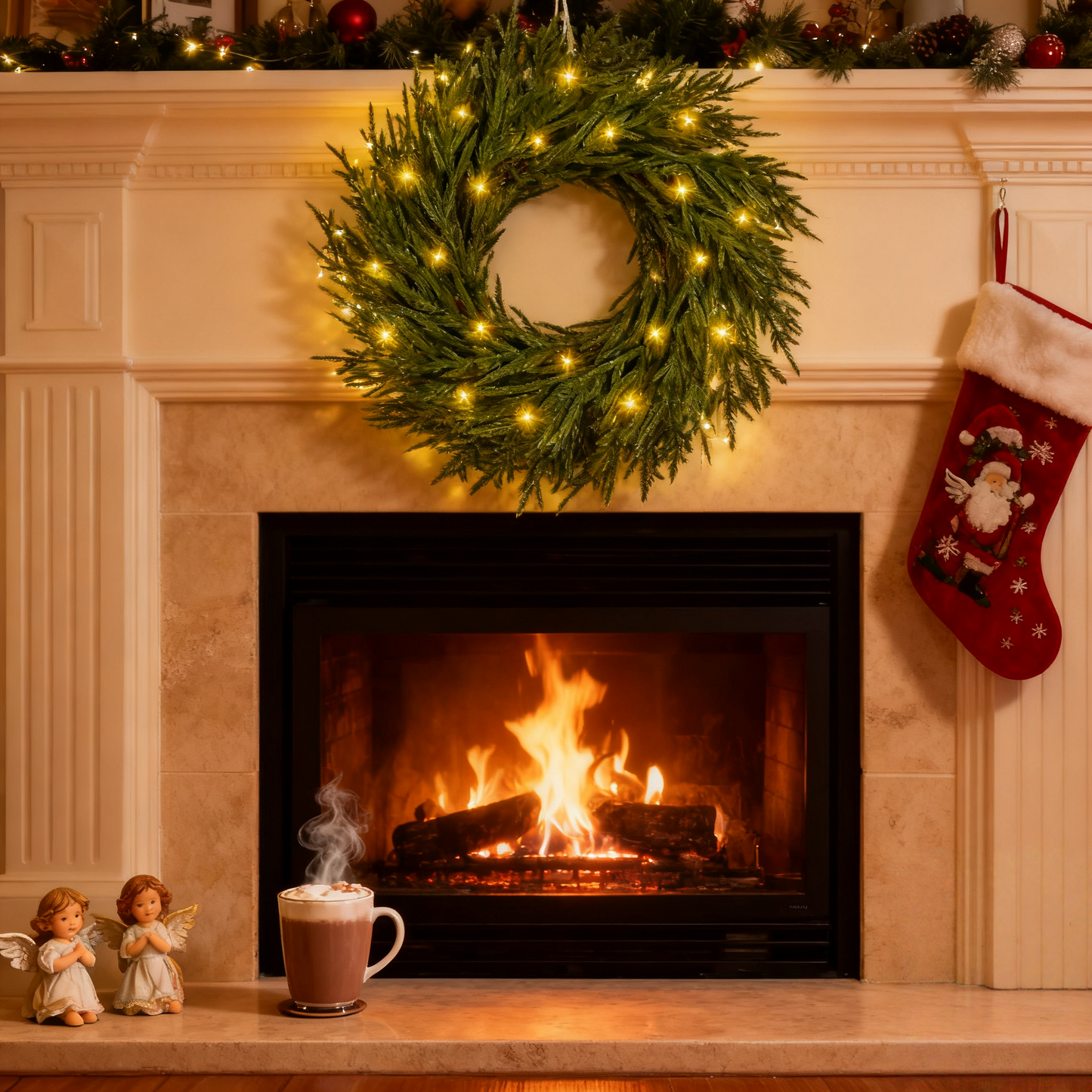 🎄Early Christmas Sale🔥Lighted Norfolk Pine Wreath