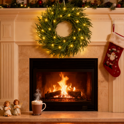 🎄Early Christmas Sale🔥Lighted Norfolk Pine Wreath
