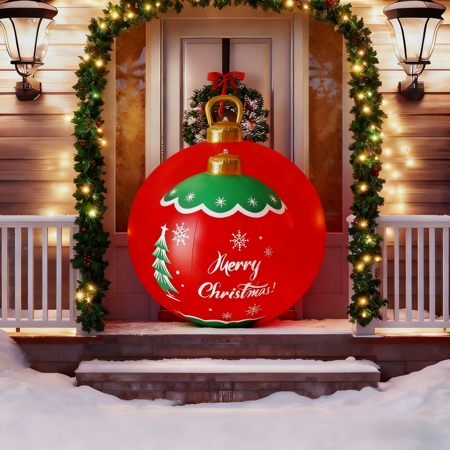 🎄2025 Christmas On Sale✨Giant PVC Inflatable Christmas Ball Ornaments