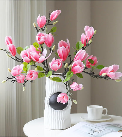 Artificial Magnolia Flower Branches Stem