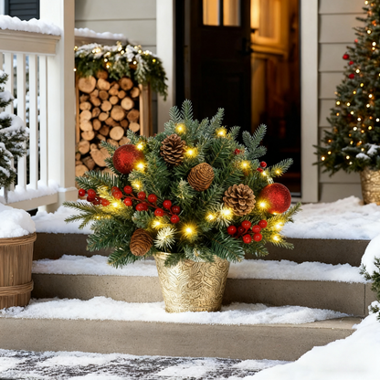 🎄Early Christmas Sale🔥Pre-lit Artificial Christmas Tree Urn Filler
