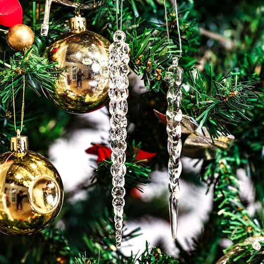 🎄2025 Christmas On Sale✨12 PCS Christmas Crystal  Icicle Ornaments