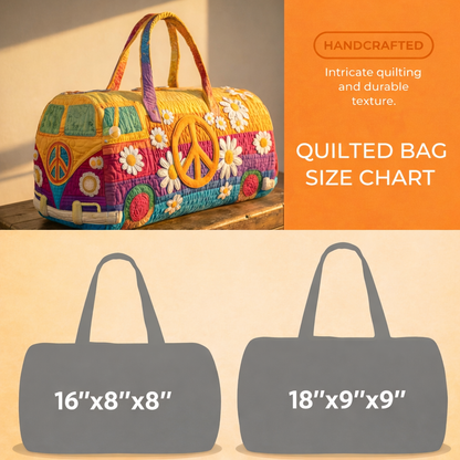 Unisex Bohemian Quilted Weekender Bag