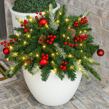 🎄Early Christmas Sale🔥Pre-lit Artificial Christmas Tree Urn Filler