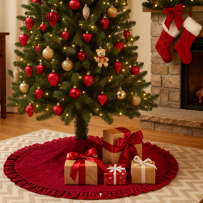 🎄2025 Christmas On Sale✨Velvet Christmas Tree Skirt