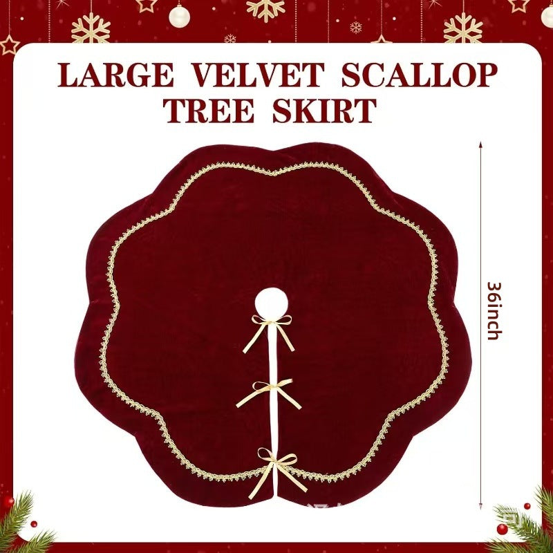🎄2025 Christmas On Sale✨Velvet Christmas Tree Skirt