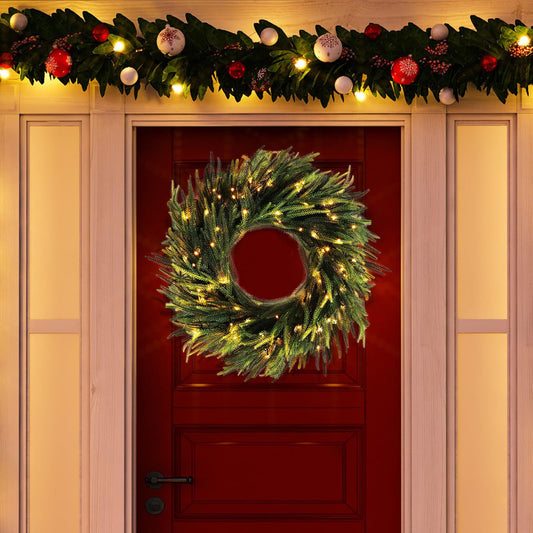 🎄Early Christmas Sale🔥Lighted Norfolk Pine Wreath
