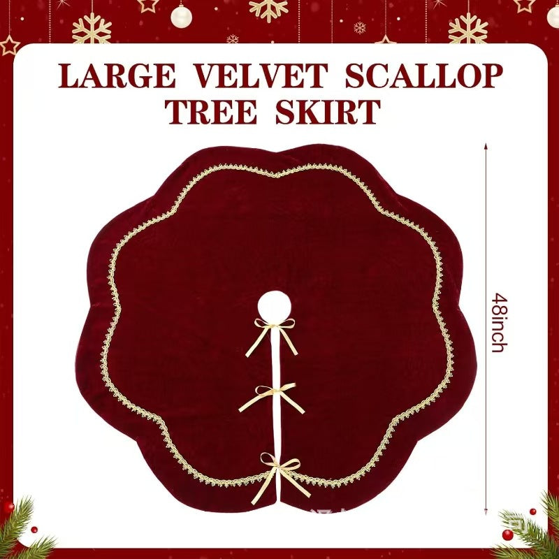 🎄2025 Christmas On Sale✨Velvet Christmas Tree Skirt