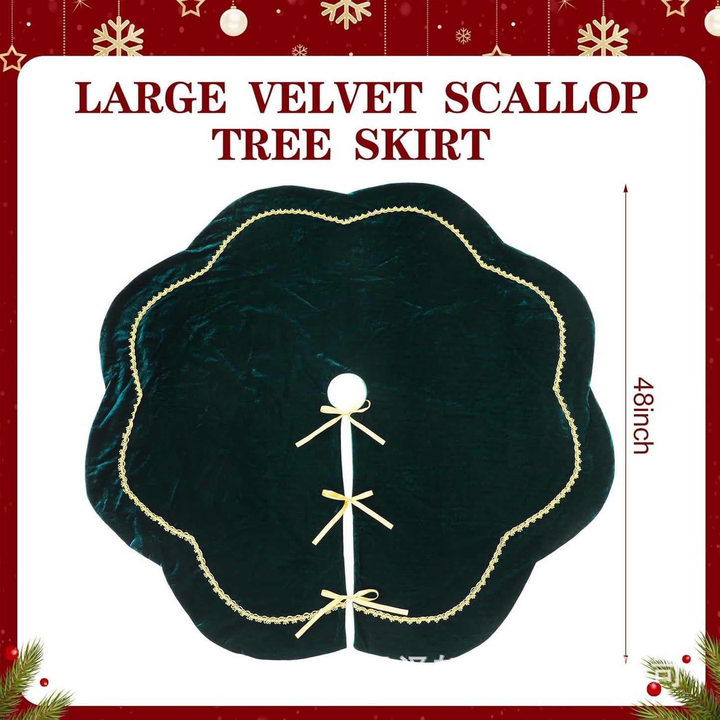 🎄2025 Christmas On Sale✨Velvet Christmas Tree Skirt