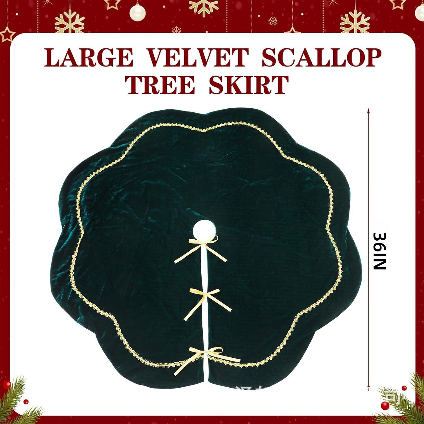 🎄2025 Christmas On Sale✨Velvet Christmas Tree Skirt