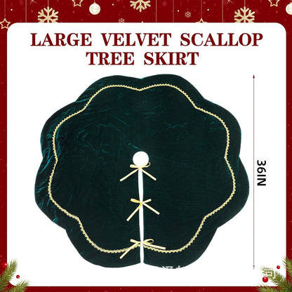 🎄2025 Christmas On Sale✨Velvet Christmas Tree Skirt