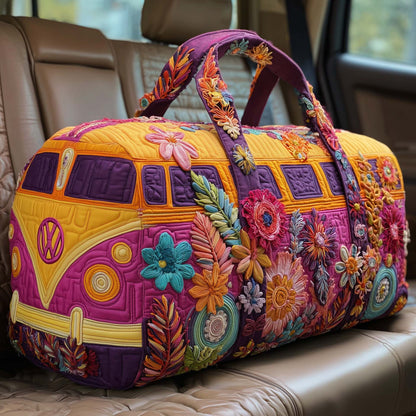 Unisex Bohemian Quilted Weekender Bag