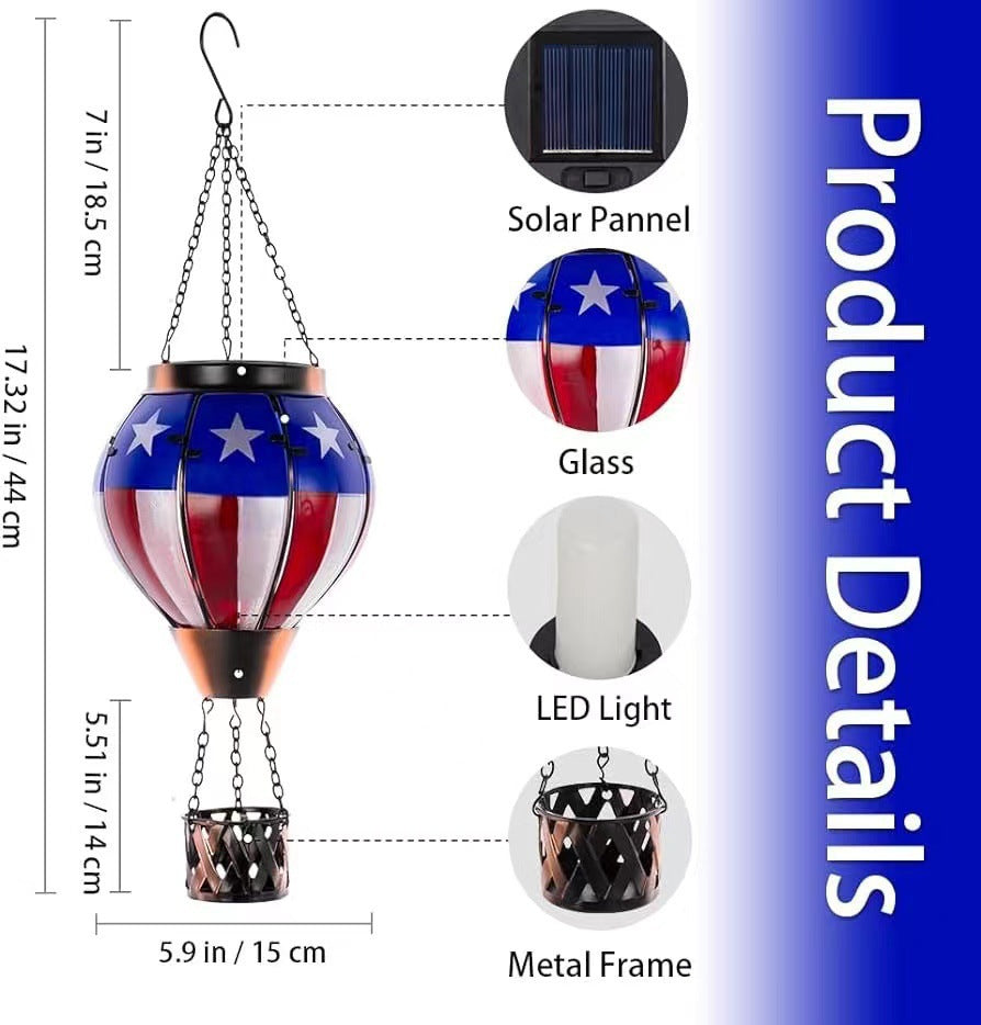 The Stars and Stripes Solar Hot Air Balloon Lantern