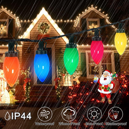 🎄Early Christmas Sale🔥Vintage Christmas String Lights with Timer，Waterproof
