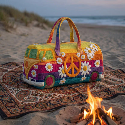 Unisex Bohemian Quilted Weekender Bag