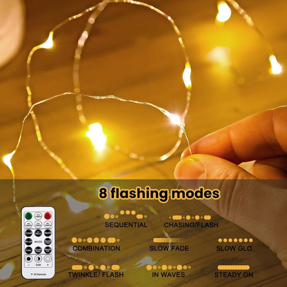 Fairy String Hanging  Curtain Lights with Remote