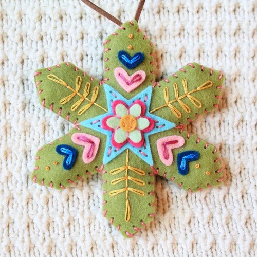 Christmas Snowflake Felt Ornament/Ornament Kit
