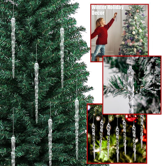 🎄2025 Christmas On Sale✨12 PCS Christmas Crystal  Icicle Ornaments