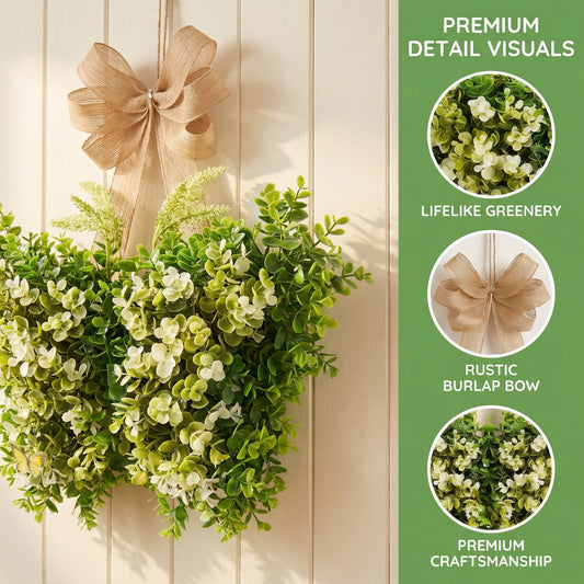 Spring Artificial Flower Butterfly Door Hanging Wreath