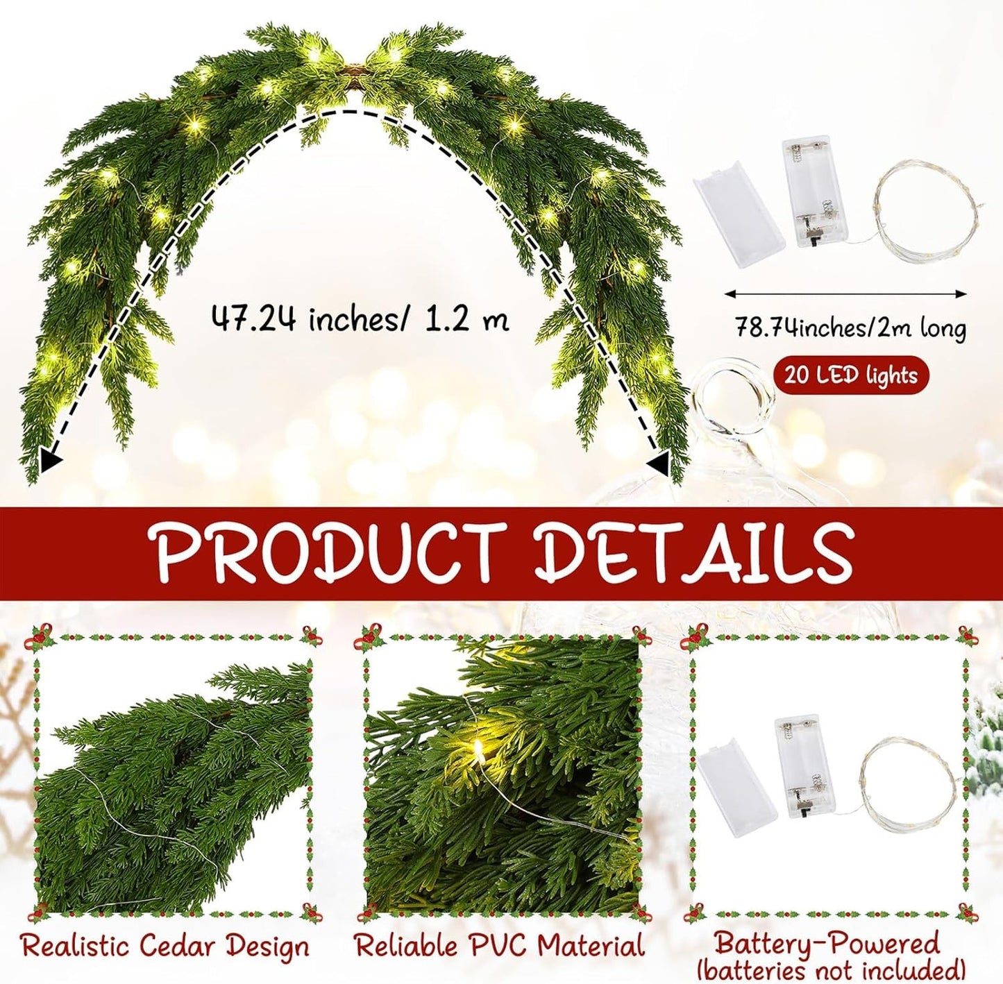 🎄2025 Christmas On Sale✨Christmas Real Touch Artificial Cedar