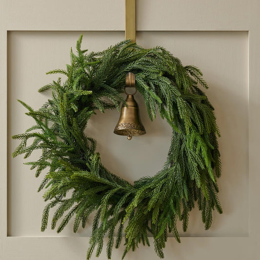 🎄2025 Christmas On Sale✨Brass Bell Wreath Hanger