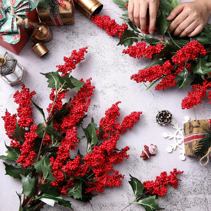🎄2025 Christmas On Sale✨Christmas Artificial Red Berry Stems