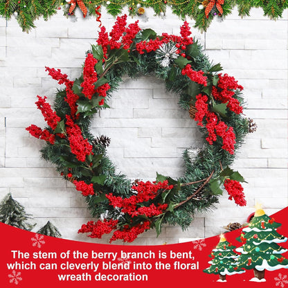 🎄2025 Christmas On Sale✨Christmas Artificial Red Berry Stems