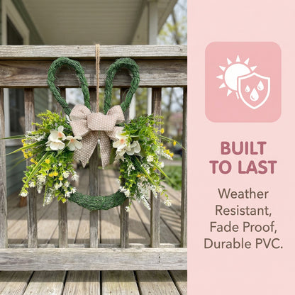 Easter Rabbit-Shaped Wreath