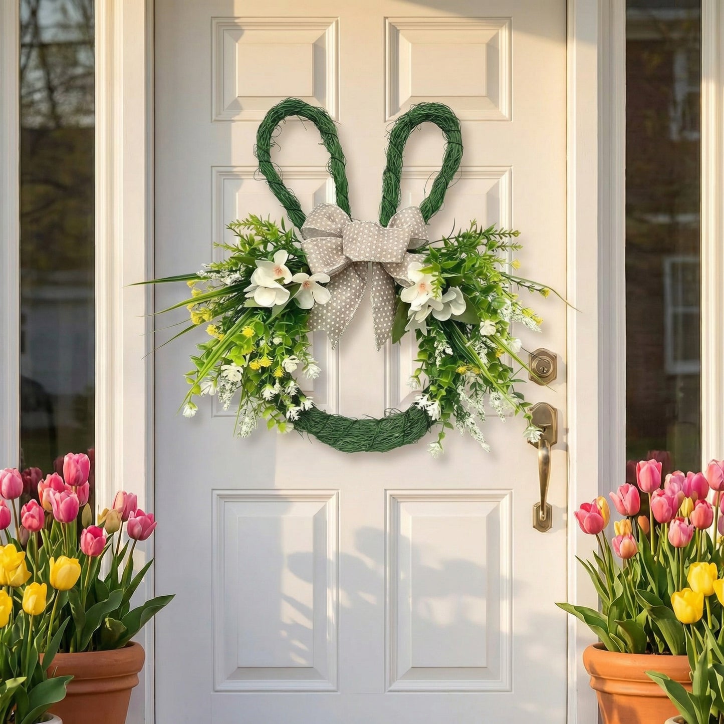 Easter Rabbit-Shaped Wreath
