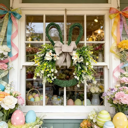 Easter Rabbit-Shaped Wreath