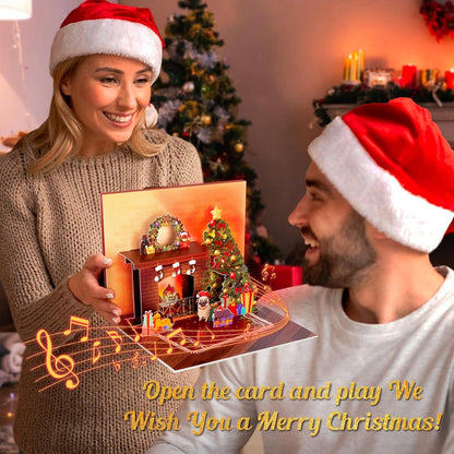 🎄2025 Christmas On Sale✨Christmas 3D Pop-up Card  with Light and Music