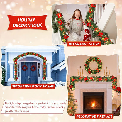 🎄2025 Christmas On Sale✨Christmas  Garlands with LED Lights