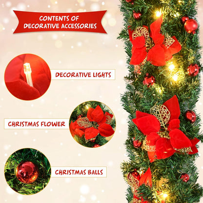 🎄2025 Christmas On Sale✨Christmas  Garlands with LED Lights