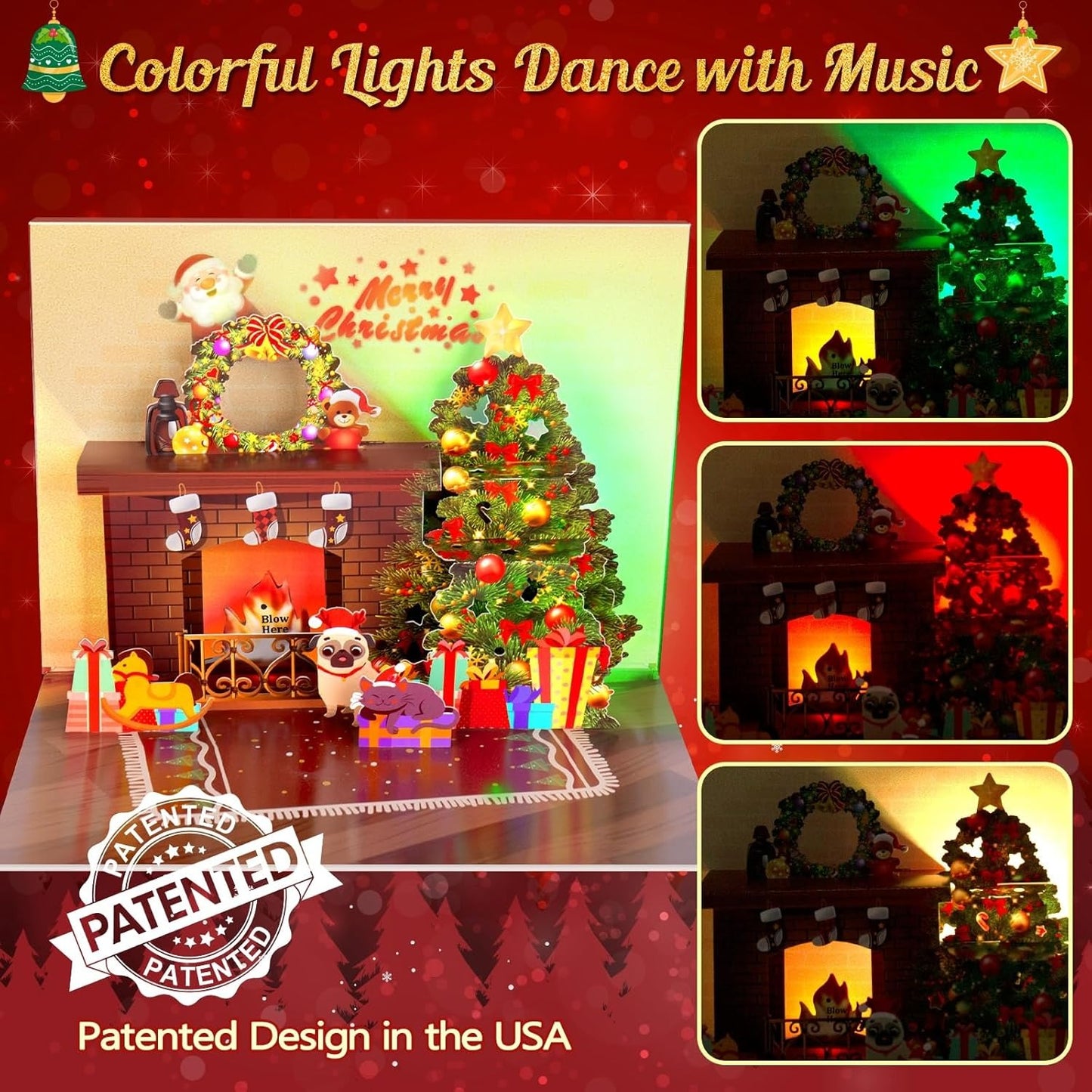 🎄2025 Christmas On Sale✨Christmas 3D Pop-up Card  with Light and Music