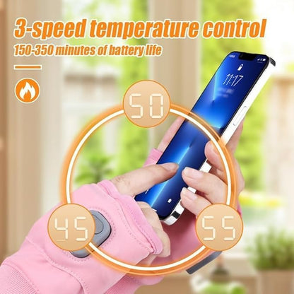 🎄2025 Christmas On Sale🧤Smart Adjustable Heated Fingerless Gloves