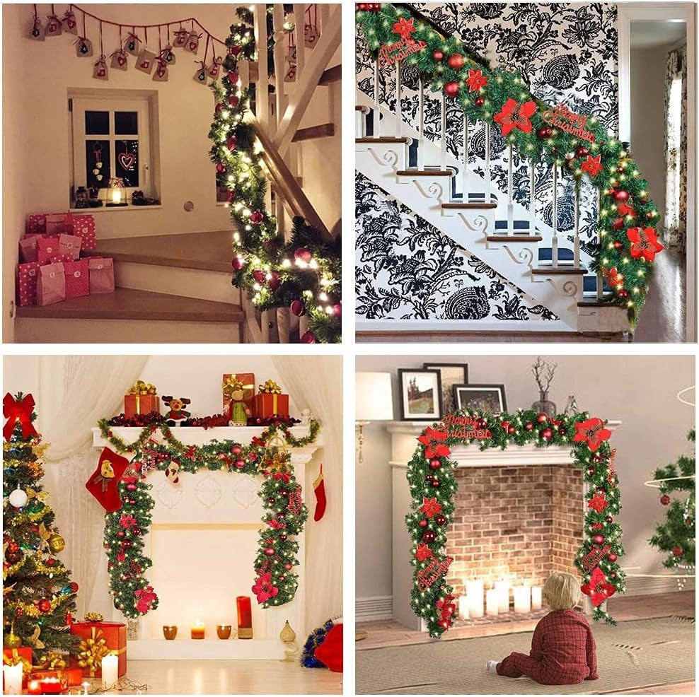 🎄2025 Christmas On Sale✨Christmas  Garlands with LED Lights