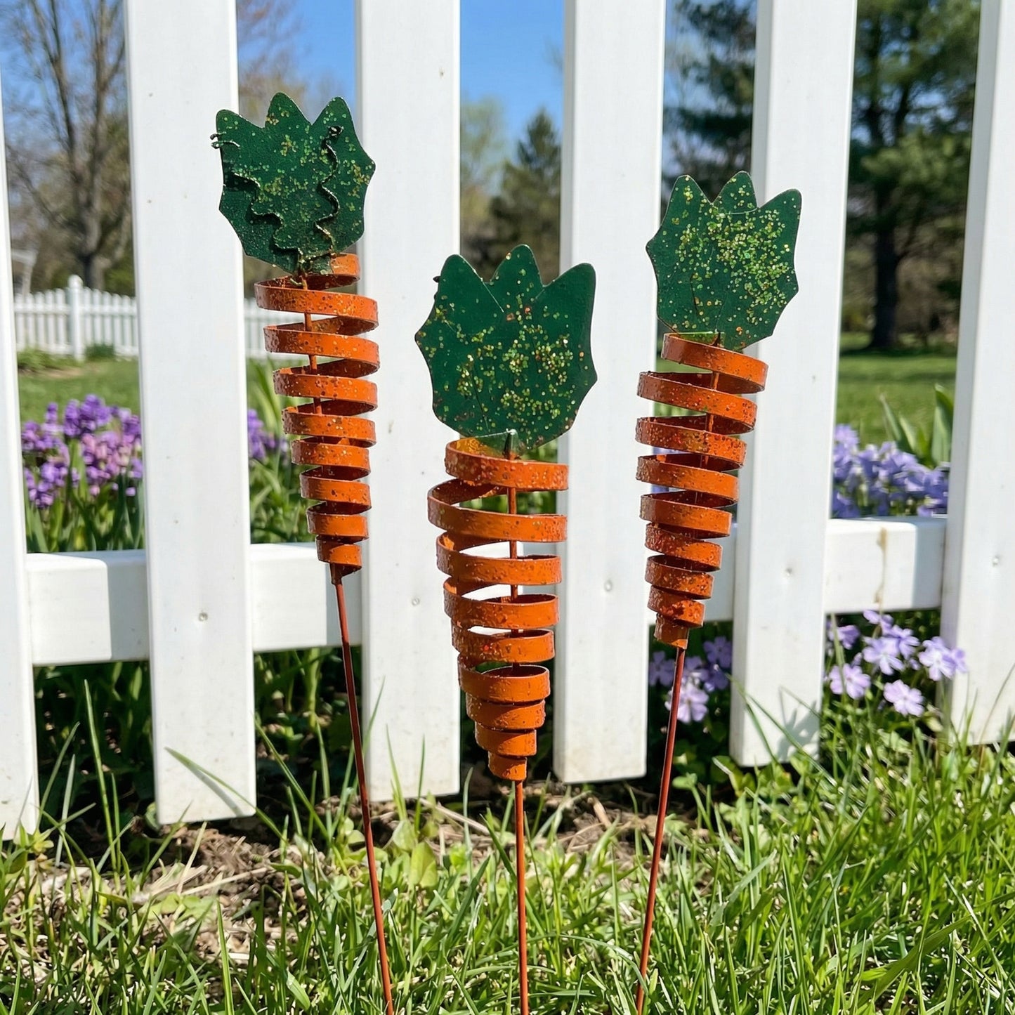 Easter Garden Carrot  Stake for Outdoor Lawn, Planter & Flower Bed Decoration
